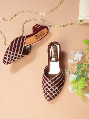 TOSHINA SHOES KING Fashion Ballet Wedding Bellies For Women(Maroon , 5)
