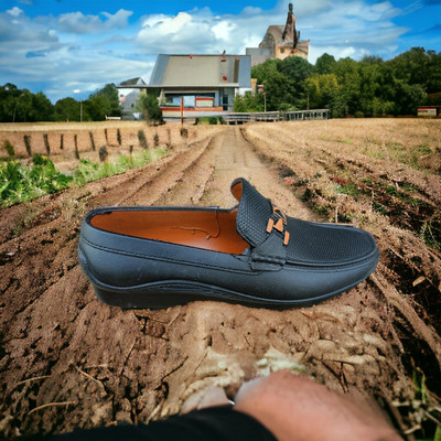 Aanbaan Rain, Farming, Construction, Waterproof Shoes For Men Loafers For Men(Black, Olive , 9)