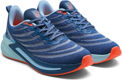asian Powerplay-25 Men's Running Shoes | Sports Sneakers Lightweight & Stylish Running Shoes For Men(Blue, Orange , 8)