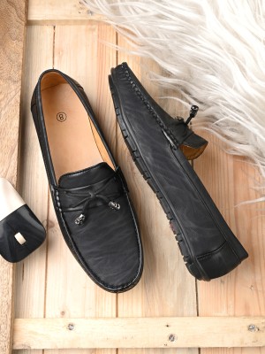 KARADDI Lightweight Comfort Summer Trendy Walking Outdoor Stylish Training Daily Loafers For Men(Black)