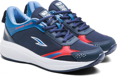 asian Powerkick-55 Sneakers for Men & Boys | Stylish Colourblocked Sport Shoes Running Shoes For Men(Navy, Blue , 9)