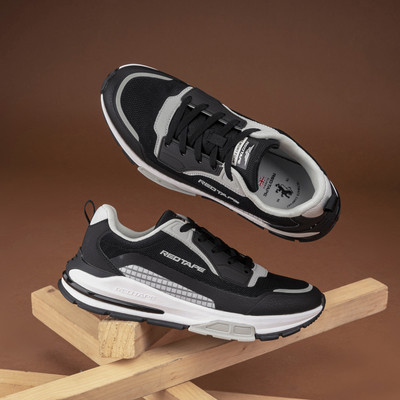 RED TAPE Lifestyle Sneaker Shoes for Men | Elegantly Rounded Front, Soothing Insole Sneakers For Men(Black , 7)
