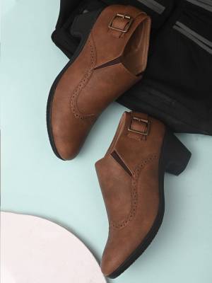 El Paso EL PASO Women's Beige Faux Leather Slip On Casual Shoes For Women