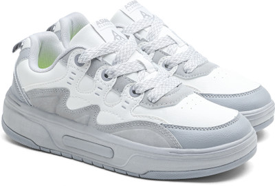 asian Mojo-05 Sneakers for Men | Stylish, Premium & Lightweight Shoes for Boys Sneakers For Men(White, Grey , 7)