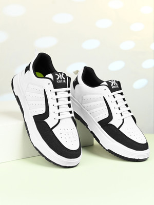 KILLER Men's Chunky Sneaker Casual Shoe With lightweight Sole Sneakers For Men(Black , 7)