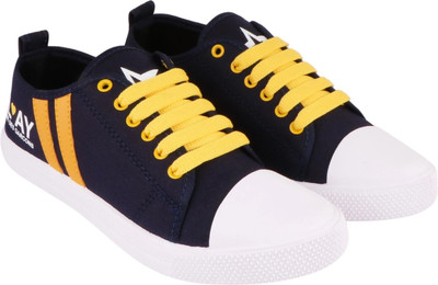 FOOTSTAIR Men Casual/loafer/mocassion/sneaker/walking shoes Canvas Shoes For Men(Navy , 9)