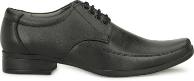 Tlizrok Men’s Black Formal Leather Lace-Up Shoes | Comfortable & Durable Derby For Men(Black , 9)