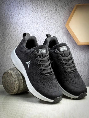 action Athleo ATG 496 Comfortable Lightweight Breathable Sports Lace Up Running Shoes For Men(Black , 8)