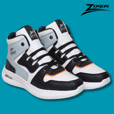 Zixer Casual High Top Shoes For Men High Neck Ankle Boy's Sneakers Fashion Trending Boots For Men(Natural , 8)