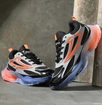 Xtoon BLACK SHOES PREMIUM QUALITY MEN Sneakers Casuals (Black) Casuals For Men Sneakers For Men(Black, Red , 10)