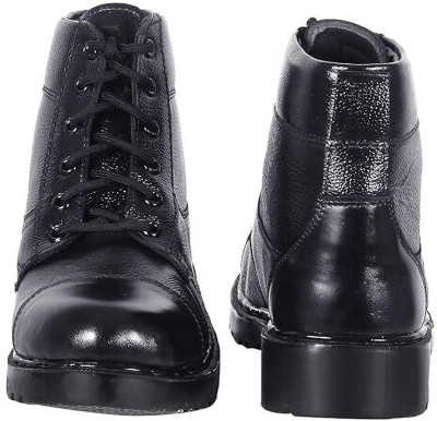 BRONIKA Boots For Men(Black , 8)