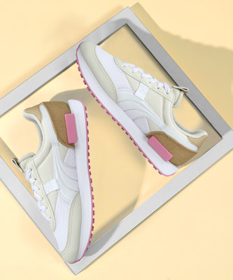 PUMA Future Rider Pastel Casuals For Women(White , 4)