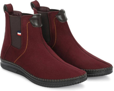 Men's Avenue Men's Red Chelsea Boots (Red) Boots For Men(Red , 10)