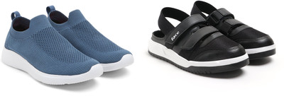 Face Stylish Sports Shoes for Men – Ideal for Running, Gym & Training Sneakers For Men(Blue, Black , 8)