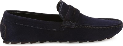 LOUIS STITCH Mens Blue Stylish Suede Leather Casual Loafers (ITSUBU) UK 9 Loafers For Men(Blue)