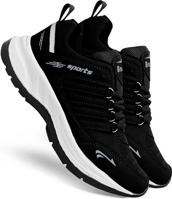 BRUTON Lite Sports Shoes Running Shoes For Men(Black , 10)