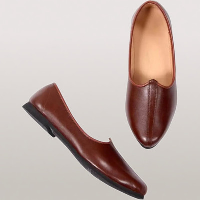 JAIPUR DIVINECRAFT Men's Jalsa Jutti,Latest Jutis For Men(Brown , 8)