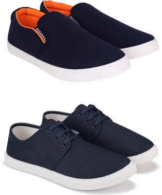 Free Kicks Combo Of 2 Shoes FK-Fitman & FK-201 Sneakers For Men(Navy , 7)