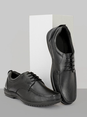house of common Rich Quality Comfortable with Premium Leather Formal Derby For Men(Black , 6)