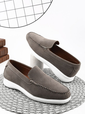 house of common Trendy Sneaker style Loafers for Men Casuals For Men(Grey , 10)