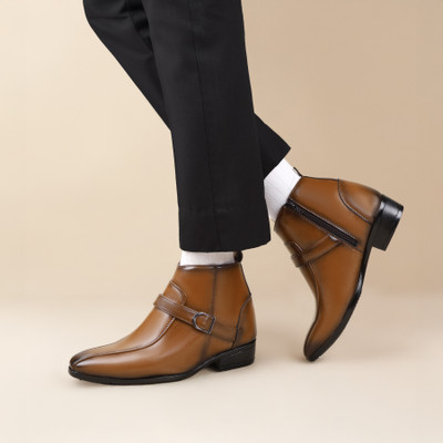 YUVRATO BAXI Boots For Men(Tan , 8)