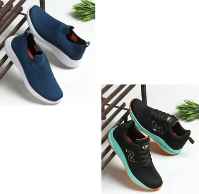 Face Stylish Sports Shoes for Men – Ideal for Running, Gym & Training Sneakers For Men(Blue, Black , 10)