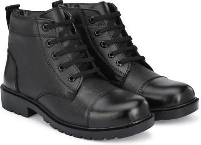 B-Fox Foji Boot Leather Shoe Boots For Men(Black , 6)
