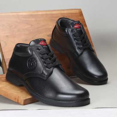 Field Care Fashion Lace-Up MidTop Shoes for Men Formal Dress Shoes for Men Office wear Shoe Party Wear For Men(Black , 10)