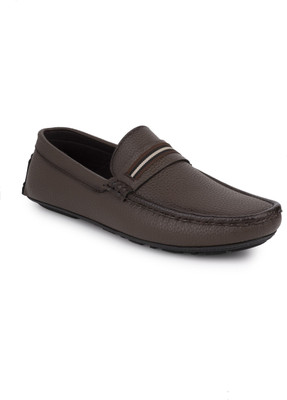 Birgos Flexible Driving Loafer Casuals Driving Shoes For Men(Brown , 8)
