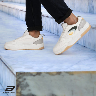 Bond Street Men's Casual Sneakers | Stylish & Comfortable Sneakers For Men(White , 7)