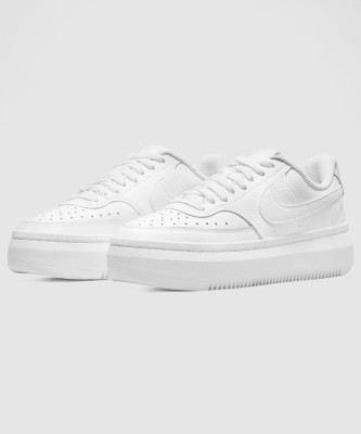 NIKE Court Vision Alta Sneakers For Women(White , 5)