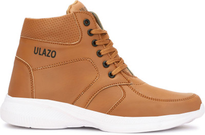 Ulazo Comfortable Stylish Ankle Boot for Men Boots For Men(Tan , 10)