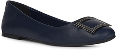 Bata Women's Ballerina Shoes | Comfortable and Stylish Casual Ballet Flats. Bellies For Women(Blue , 8)
