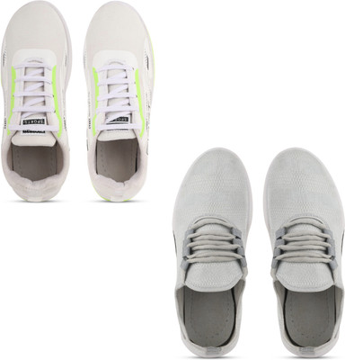 house of common Walking Shoes For Men(White, Grey , 6)