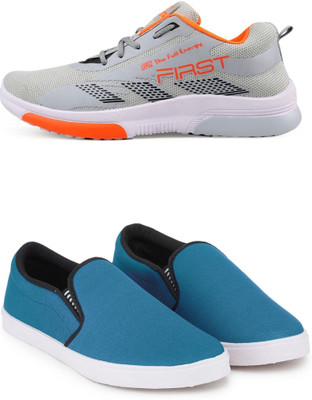 Free Kicks Combo Of 2 Shoes FK-575 & FK-Fitman Sneakers For Men(Blue , 6)