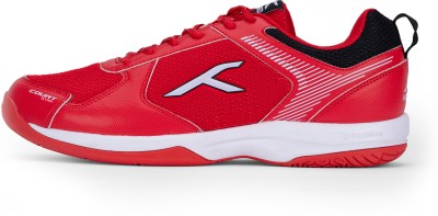 Hundred Court Star Badminton Shoes For Men(Red, White, Black)