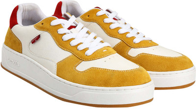 LEVI'S Men's Mustard Colorblock Sneakers Sneakers For Men(Yellow , 9)