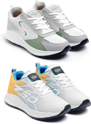 Face Men’s Sports Running Shoes – Lightweight, Breathable & Comfortable Running Shoes For Men(Green, Blue , 8)