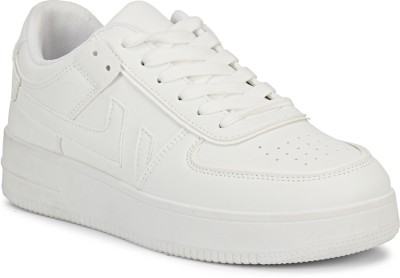 MOZAFIA Mozafia CH ZOOM PU White Lace up Sneakers For Men Casuals For Men(White)