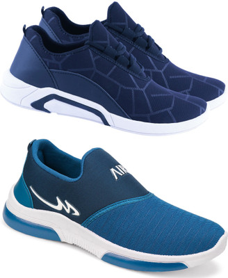 Free Kicks Combo Of 2 Shoes FK-Mexico & FK-Lysha Running Shoes For Men(Blue , 7)