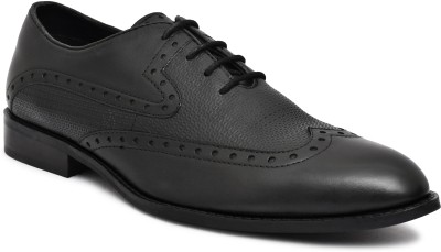 HUNKY STYLE Brogues For Men(Black , 11)