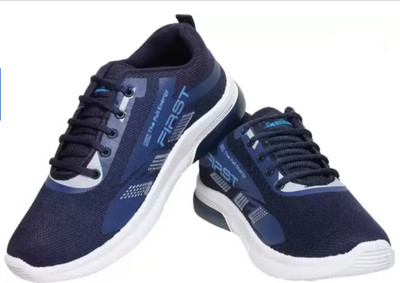 BOKZZON Modern football shoes for men – stylish shoes for men sports sneakers Running Shoes For Men(Navy , 7)