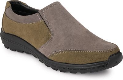 HERE&NOW Trendy Stylish Shoes Loafers For Men(Green, Grey , 6)