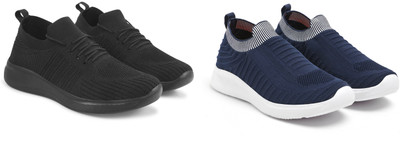 Face Stylish Casual Shoes for all , comfortable, soft. Sneakers For Men(Navy, Black , 8)