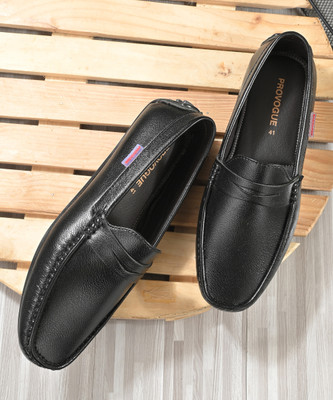PROVOGUE Men Driving Shoes | Men Loafers | Driving Loafers For Men | Casual Loafers | Driving Shoes For Men(Black , 8)