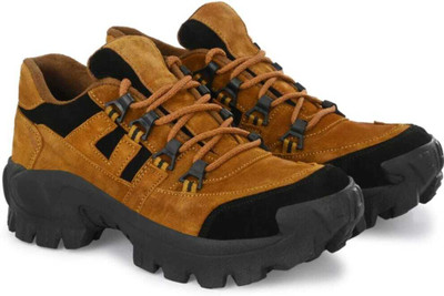 Kakaseller Leather shoes for men Outdoors For Men(Tan , 7)