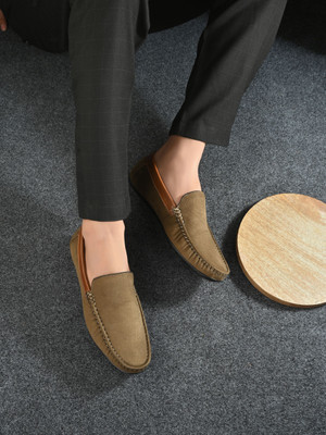 GREEN CARPET Casaual Loafer Party Wear Office Wear Loafers for mens Loafers For Men(Green , 7)