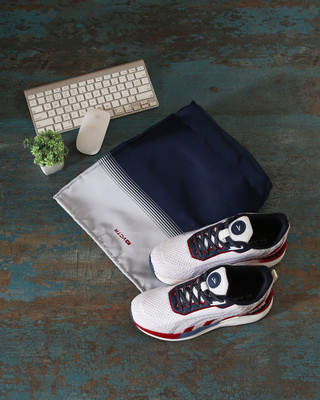 VCTR Nitro NT01 Breathable, Sports Athletics Running Shoes with Matching Shoe Cover Outdoors For Men(Off White, Red , 6)