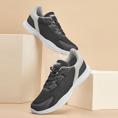 AVANT Luxe Walking Shoes with Cushioned Insoles and Bouncy EVA outsole Walking Shoes For Men(Grey, White , 7)