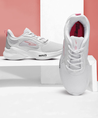 asian 04 White Sports,Gym,Jogging,Walking,Training,Stylish Running Shoes For Women(White, Pink , 5)